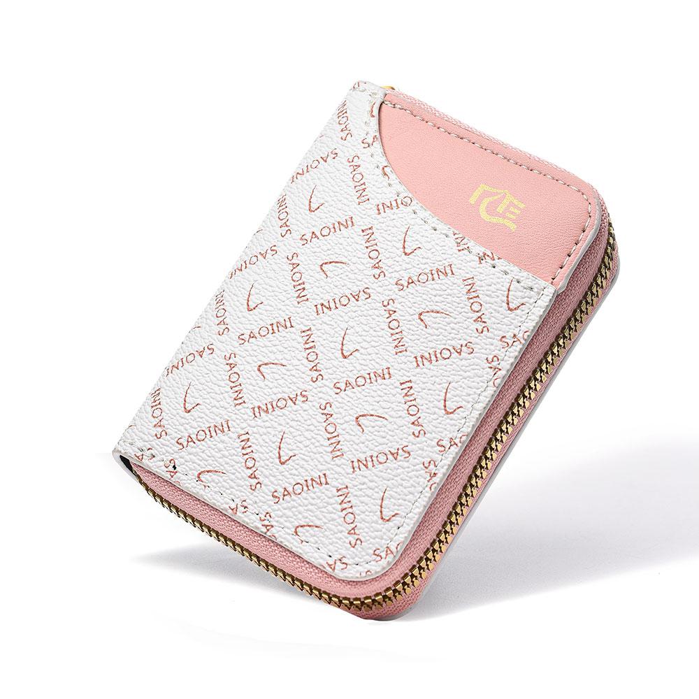 New Women's Small Wallet Premium Sense Personality Lady Credit Card Holder Fashion Multi-Slot Zipper Credit Card Wallet  Women's