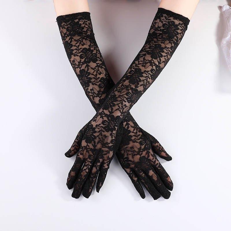 Long Lace Gloves for Women Wedding Bridal