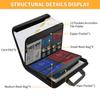 Accordion File Organizer with Labels - Portable Expanding Folder for Business Use