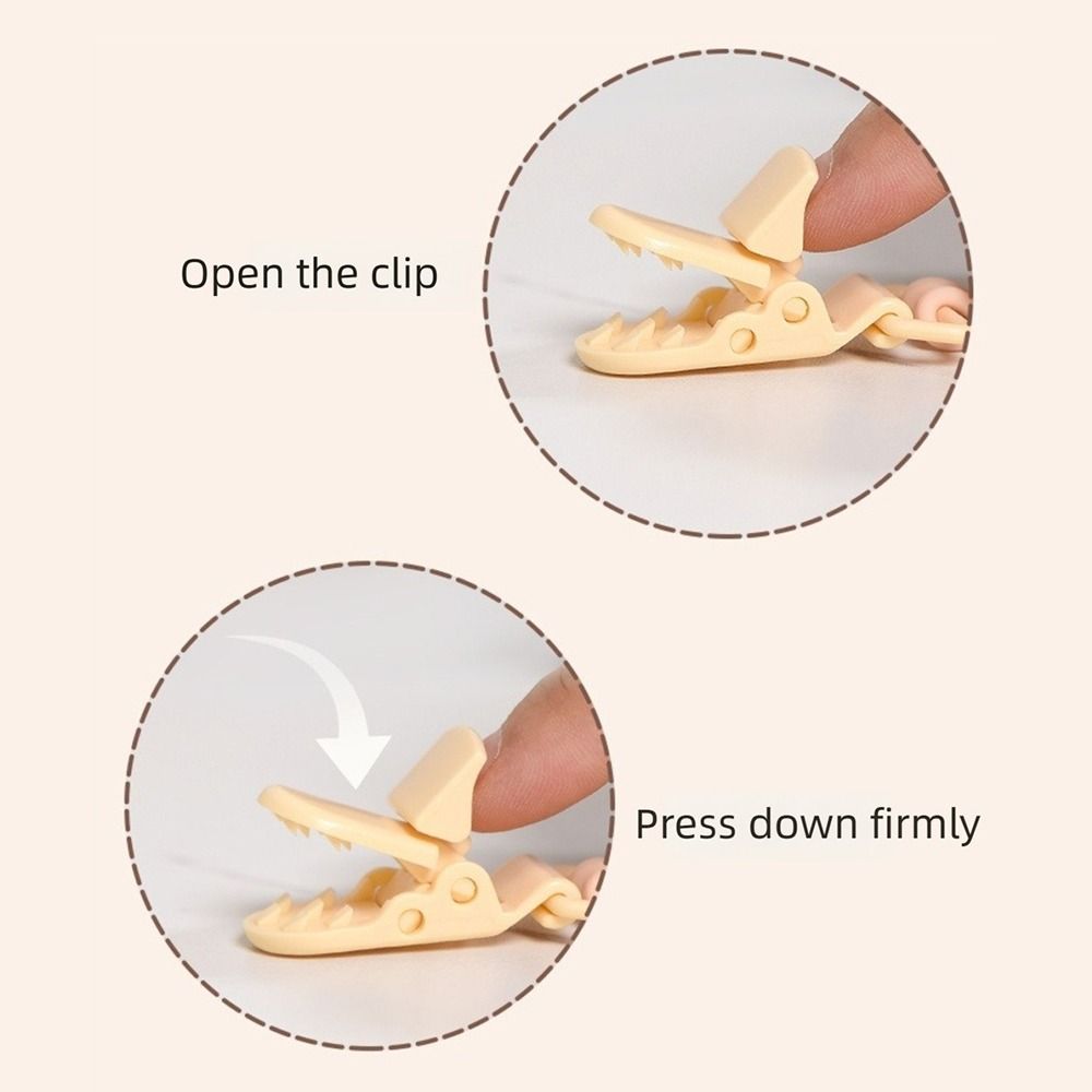Anti-Lost Baby Pacifier Clip Solid Color Dummy Chain Silicone Pacifier Chain Newborn Infant Baby