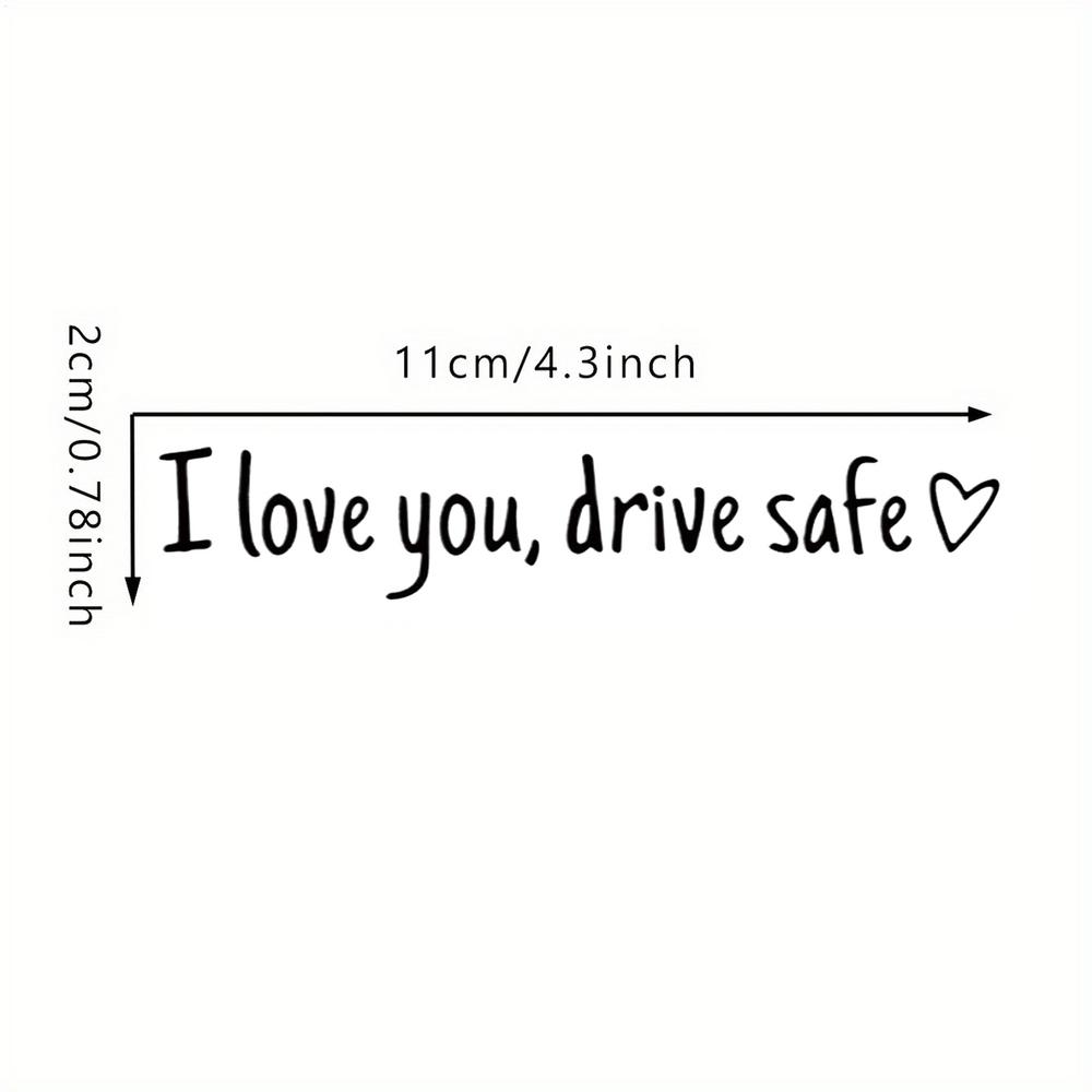 Car Stickers I Love You Drive Safe Mirror Sticker Waterproof Romantic Decor Auto Drive Safe Rear View Mirror Decal Accessories