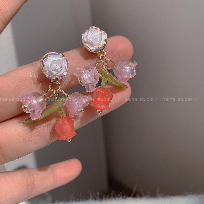 French Retro Zircon Pearl Stud Earrings - Elegant, Versatile Light Luxury Design for Women