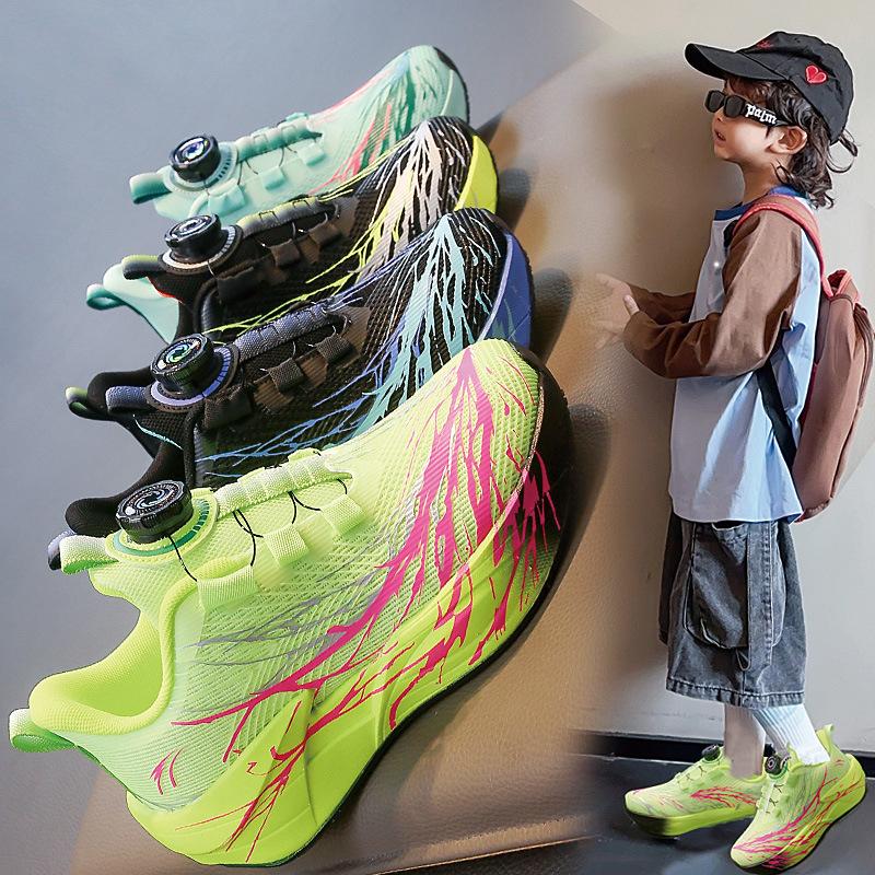 Boys' sports shoes breathable children's casual shoes spring and autumn new mesh non-slip soft sole boys trend running shoes