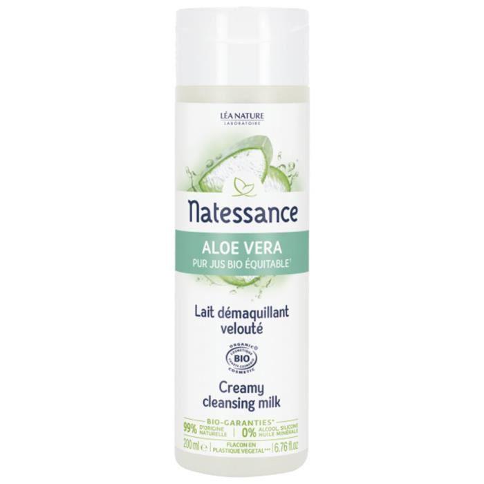 Lait Démaquillant - Natessance - Aloe Vera - 200 Ml - Sans Parabène - Tous Types De Peau