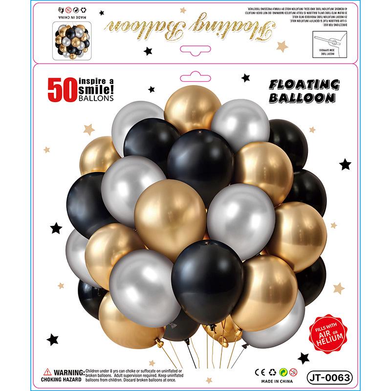 50-teiliges mattes Ballon-Set zur Geburtstagsfeier-Dekoration
