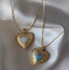 Heartshaped Pendant Necklace With Gold Plating And Ochain For Romantic Gift And Fashion Accessory