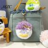 Men Women Decorative Pendant Cartoon Curly Hair Head Keychain, Plush Keychain with Metal Clasp, Clasp Backpacks Handbags Keys for Key Ring Accessories
