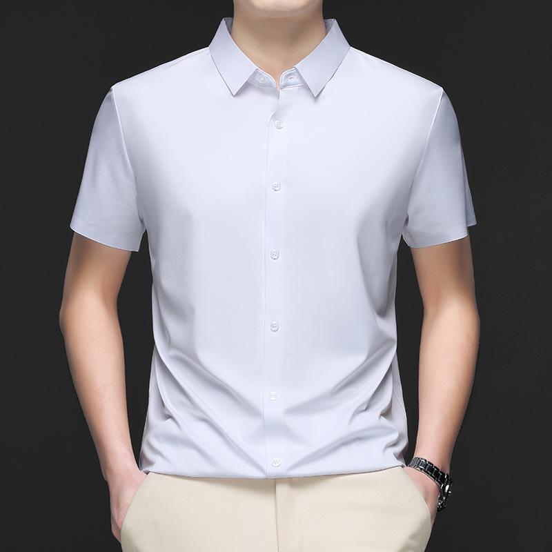 Men's Summer Ice Silk Non-Iron Short-Sleeve Business Shirt