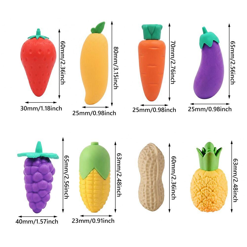 Durable Extra Large Eraser Fruit Shape Without Leaving Marks Pencil Rubber Correction Eraser Students