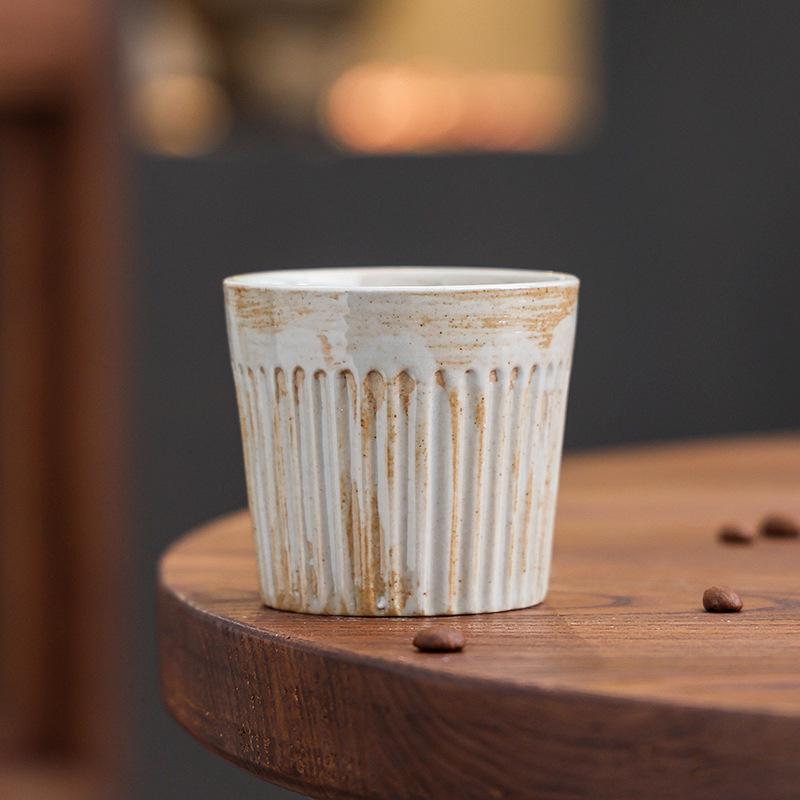 Ceramic Coffee Cup Master Cup Afternoon Tea Latte Cup Retro Creative Coarse Pottery Cup