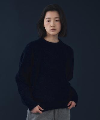 Howaseu Wool Soft Overfit Knit (Navy)