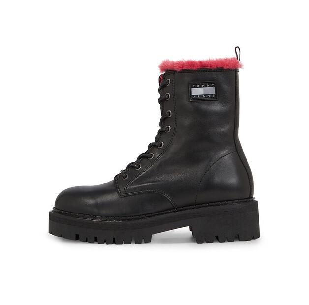 Ботильоны Tommy Jeans Tjw W Urban Boot Smooth Ltr Wl EN0EN02402 Black