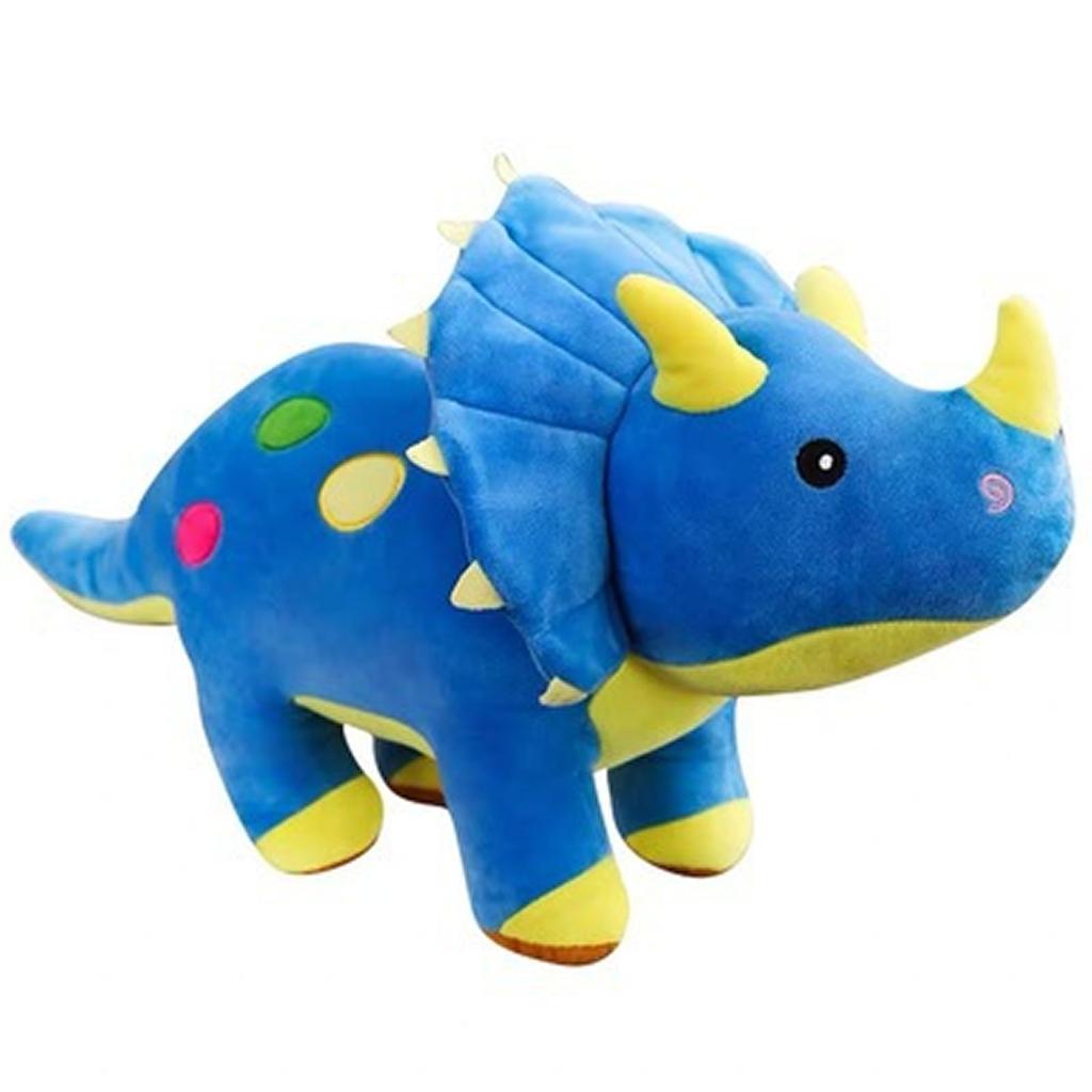 TOMMYFIELD Triceratops Plush Dinosaur Birthday Gift Toy, (Blue, 40cm)