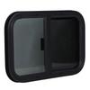 Sliding RV Window 21.32x14.24in Uv Resistant Tempered Glass Camper Replacement Windows with Trim Ring and Screen For