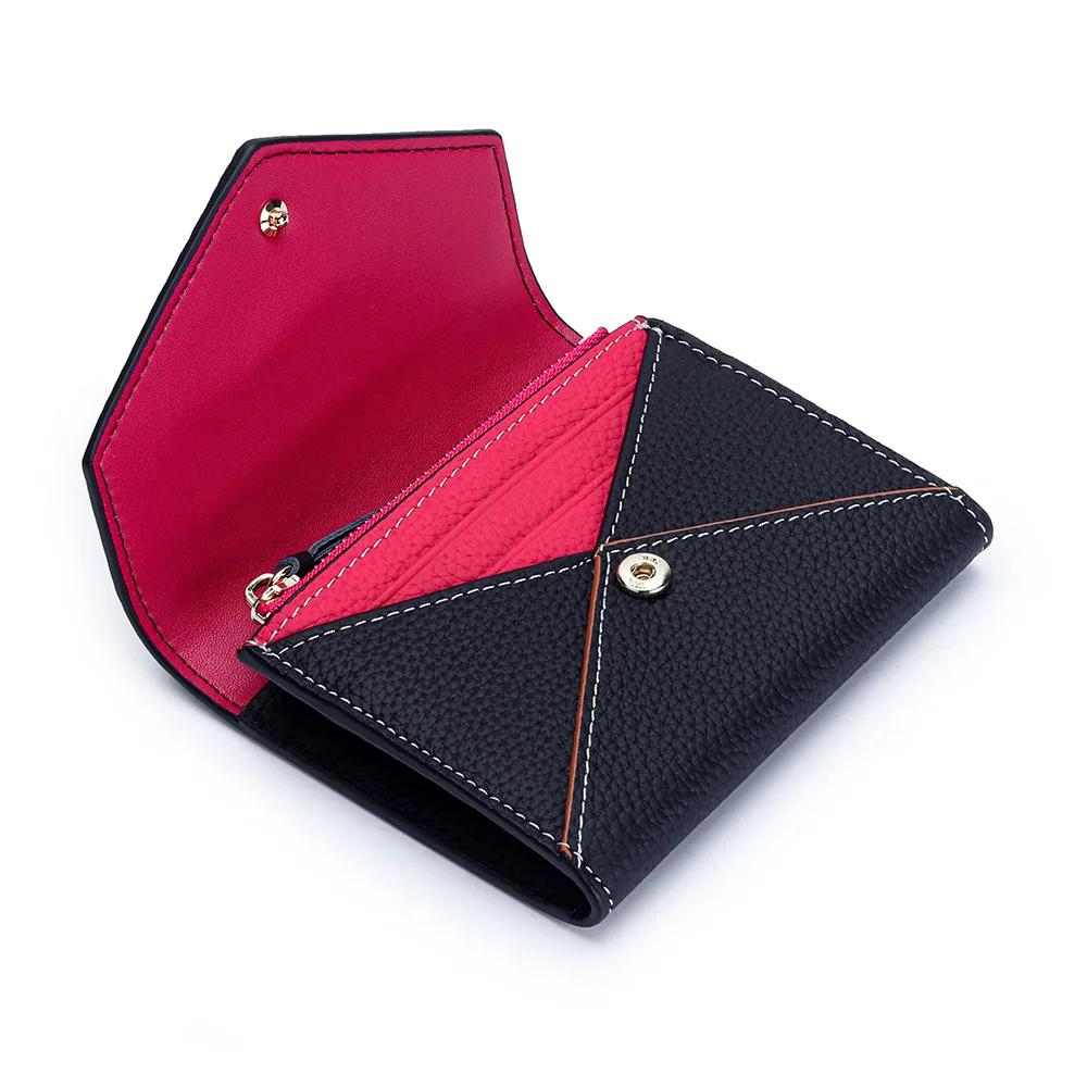 Small Bifold Wallet for Women Leather Wallet with Zipper Pocket Credit Card Holder Wallet Mini Coin Purses for Travel or Gift