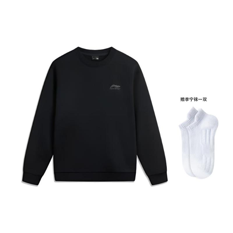 Li Ning Sweatshirts Unisex Crew Neck Thickened Regular AWDUA53-14