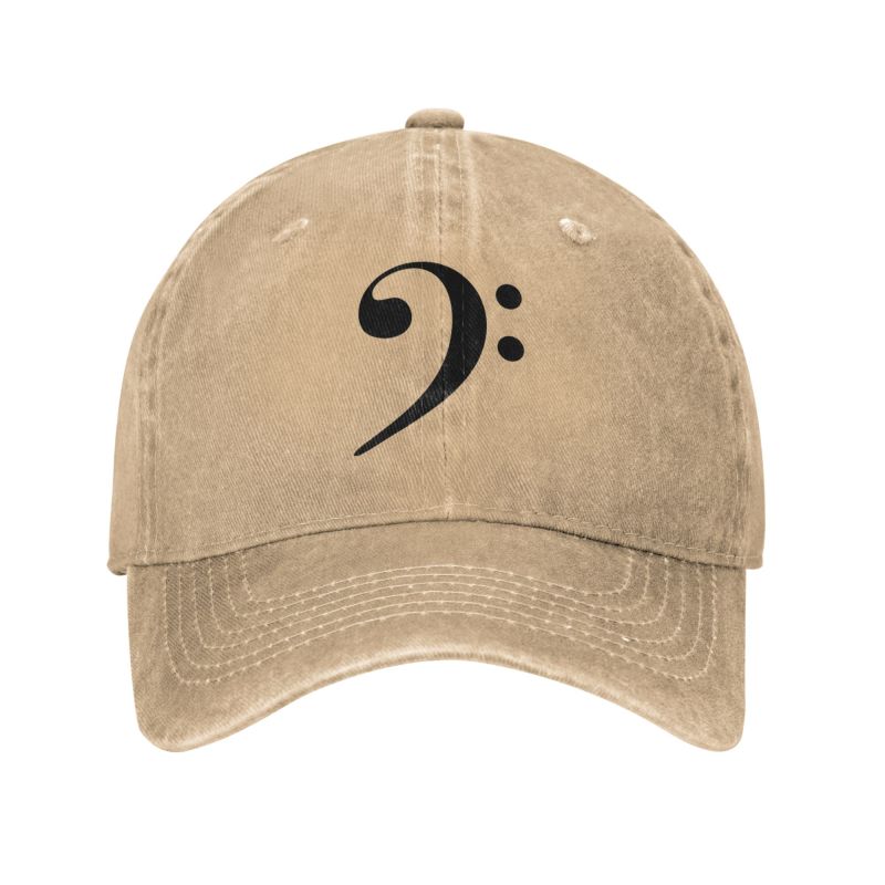 Bass Clef Music Symbol Baseball Cap Men Women Breathable Dad Hat Streetwear 1pc