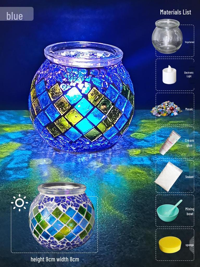 Handgefertigter Mosaikglas-Kerzenhalter - Kreatives DIY-Geschenk für den Lehrertag