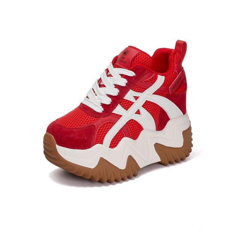 Inner height-increasing dad shoes women's 10cm 2025 autumn new sports shoes 13cm thick-soled German training shoes casual women's shoes