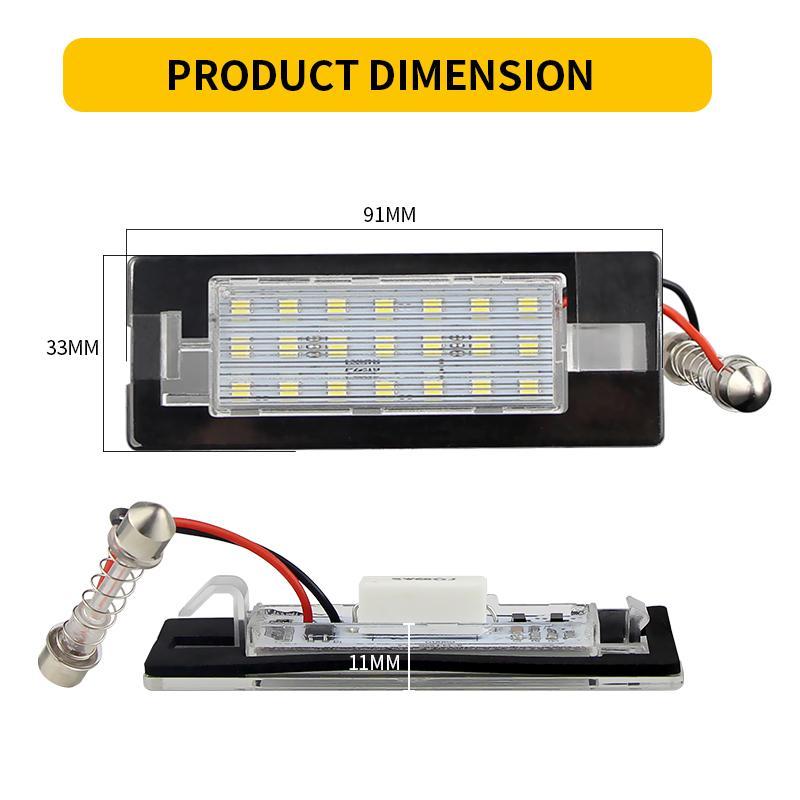 

2PCs Car Canbus LED Number License Plate Light For FIAT Panda MK4 312 319 2012 For FIAT Panda MK3 Type 169 Number Backlight Lamp белый