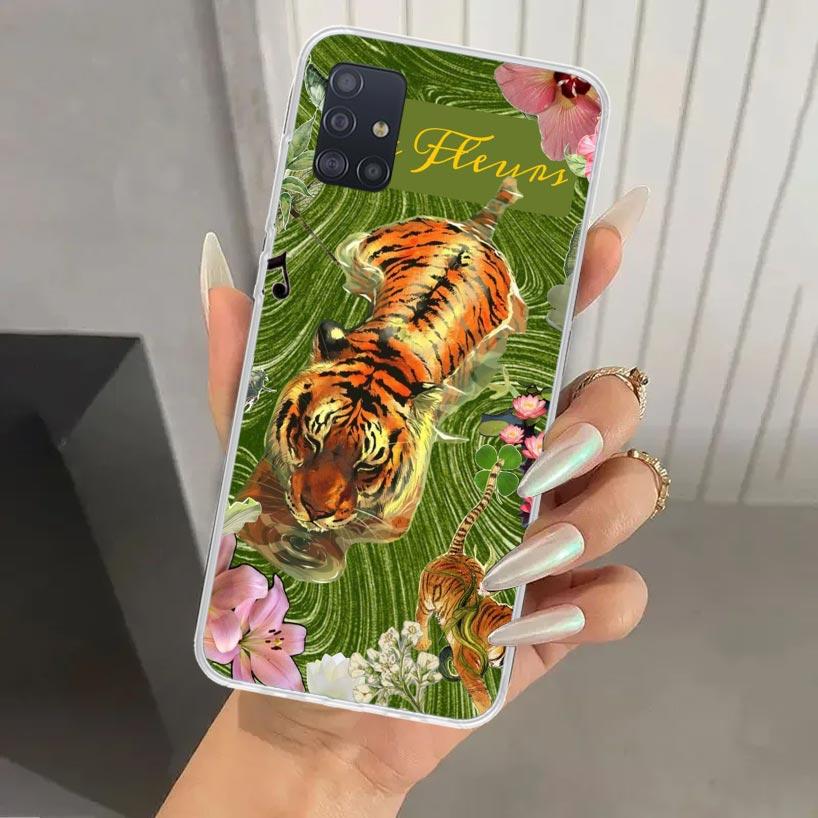 Superior Tiger Pattern Art Phone Case for Samsung Galaxy A52 A32 A22 A12 A02S A50S A30S A10S Note 20 Ultra 10 Plus S10 A31 A20 A
