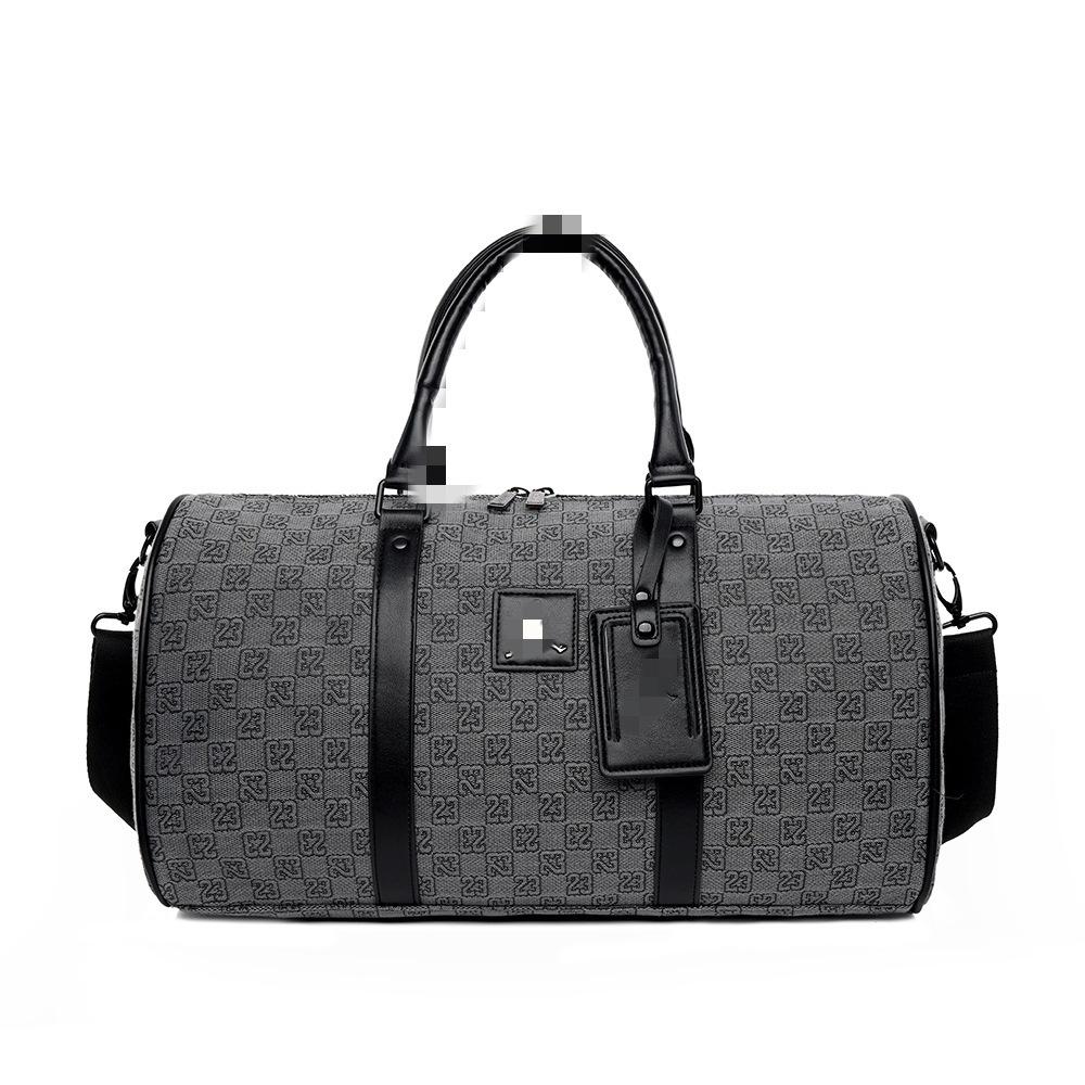 Presbyopia Checkerboard Fabric Large Capacity Trapeze Single Shoulder Fitness Bag Travel Bag Student Bag