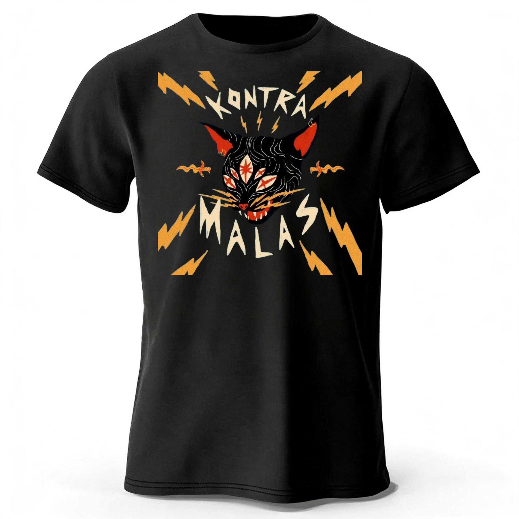 

Retro New Rock Cat Pure Cotton Tshirt Mens Plus Size Fitness Sports Tshirt Womens Casual Fashionable Comfortable Soft Top S
