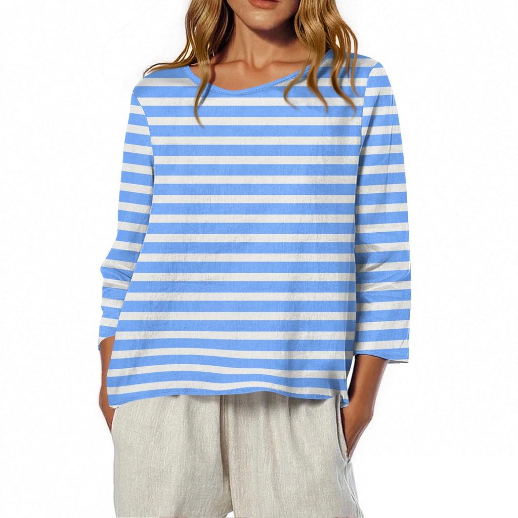 Women's O-Neck 3/4 Sleeve Printed Top T-shirt