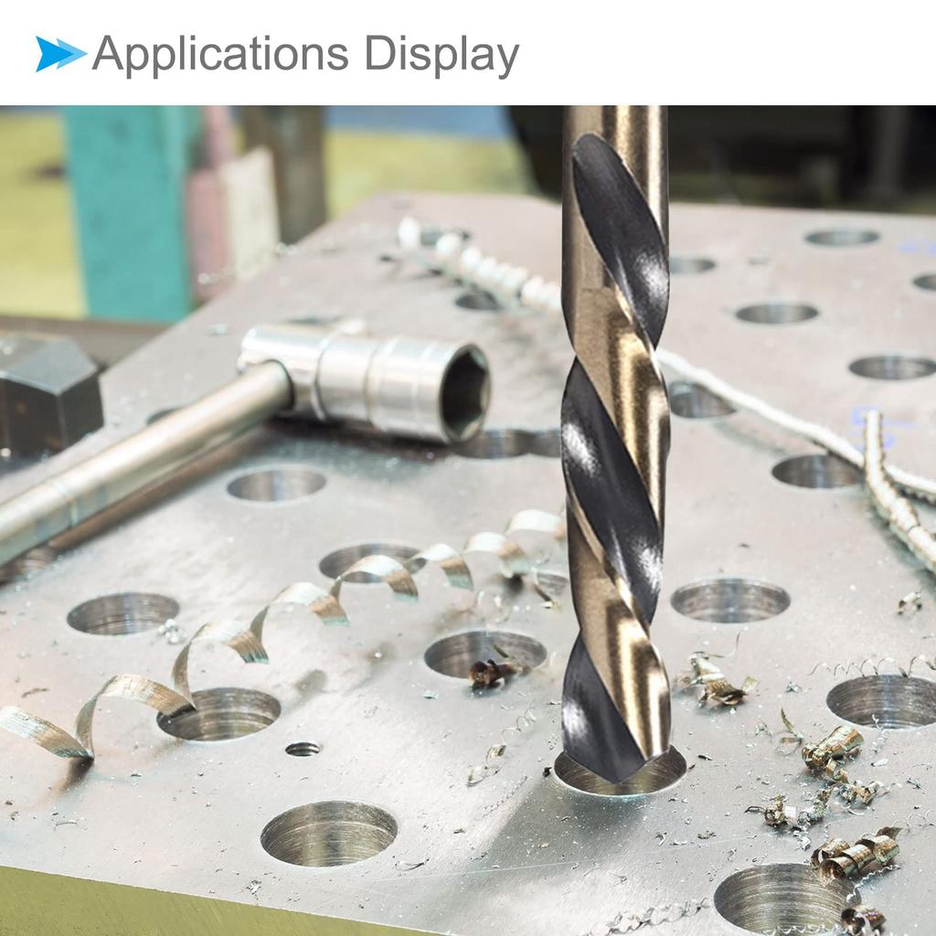 CoCud Twist Drill 14mm Cutting Titanium Nitride Steel Round for Stainless Steel Drill 2 Pieces Bits, Edge, Coated, High-Speed 4341, Shank, Presses,