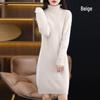 Women's Mink Velvet High Neck Knit Dress