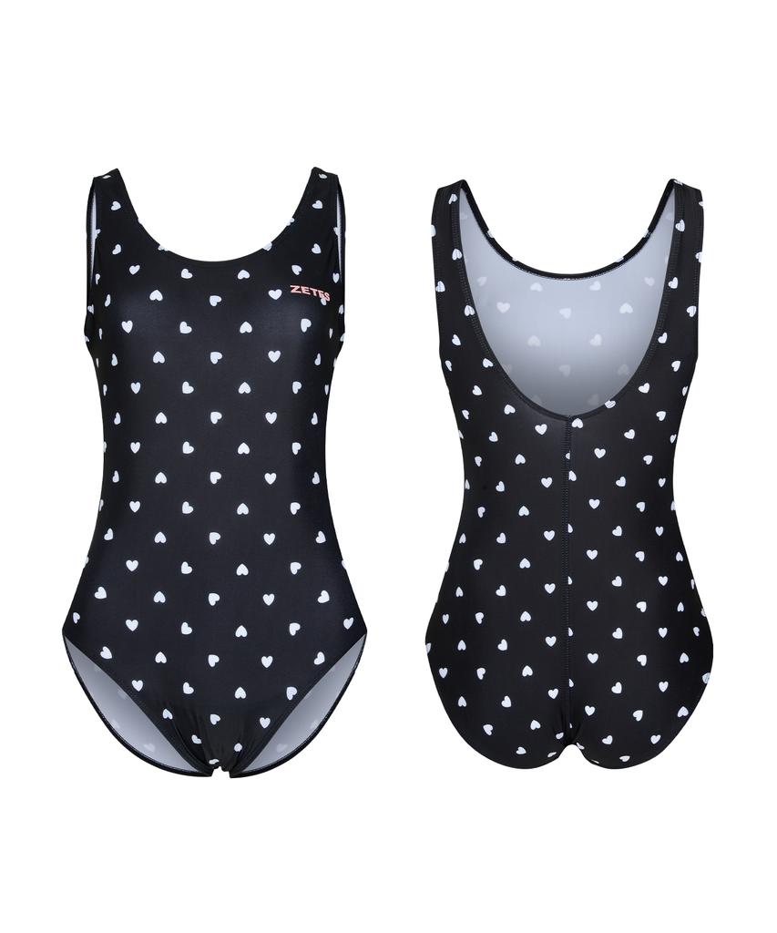 Jeteseu Women'S Splash U-Back Indoor Swimwear Loving Heart L4A5017