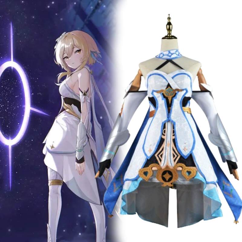 Genshin Lumine Impact Cosplay Costume Set Cartoon Game Virtual Cute Characters
