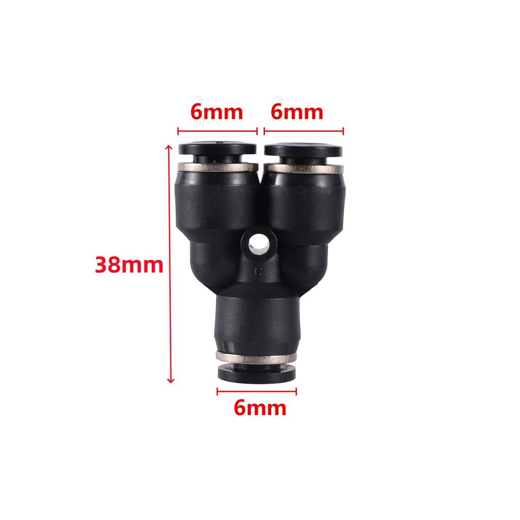 6/8/10mm Pneumatic Pipe Slip-lock Quick Connectors Straight Elbow Tee Y-shape 3-way Garden Lawn Misting Cooling Joints 3/10Pcs