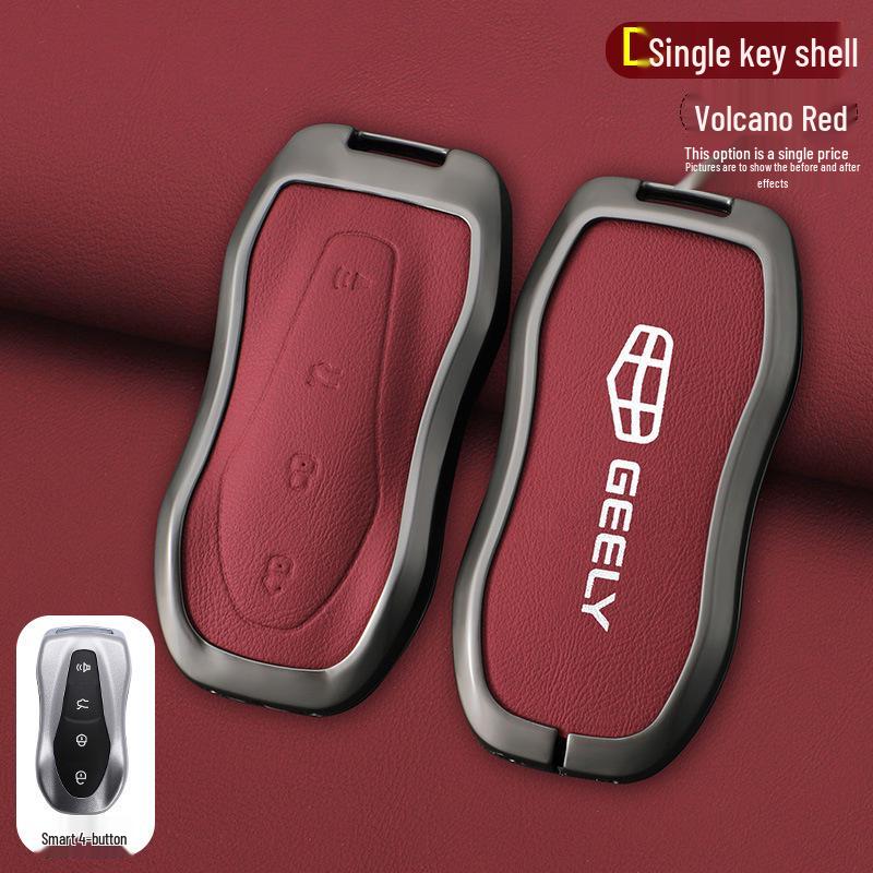 Protective Key Case for Geely Boyue Pro, Xingyue S, Xingrui L Models - Unisex Design with Shell and Buckle