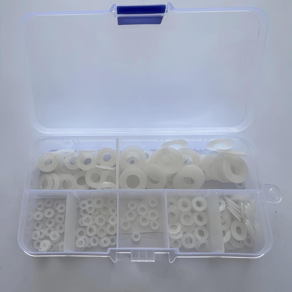 210-Piece Black Nylon Insulating Washer Set