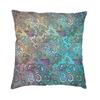 Turquoise Gems Geometric Art Cushion Cover 45X45Cm Home Decor 3D Print Elegant Copper And Teal Fractal Four Throw Pillow Case