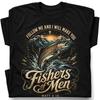 Follow Me Fishers Of Trout Leap T Shirt Christian Fishing Mountain Vintage Washed Stretched Versatile Casual Unisex