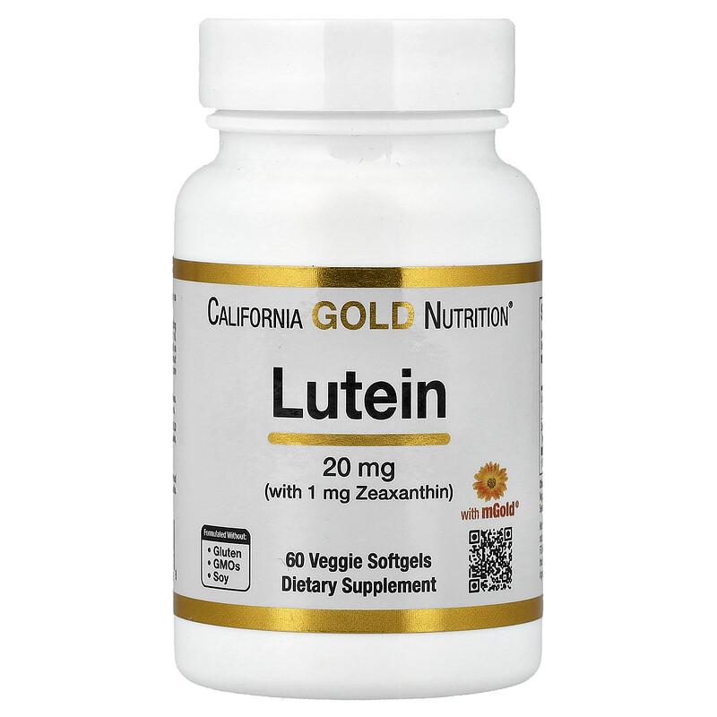 Lutein with Zeaxanthin from Marigold Extract, 60 Veggie Softgels
