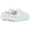 Crocs Crush Clog Cartoon Bear STAR Casual Fashion Clogs Unisex White