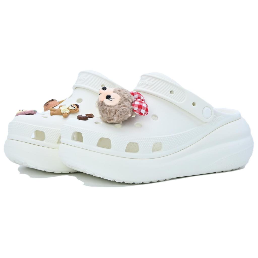 Crocs Crush Clog Cartoon Bear STAR Casual Fashion Clogs Unisex White