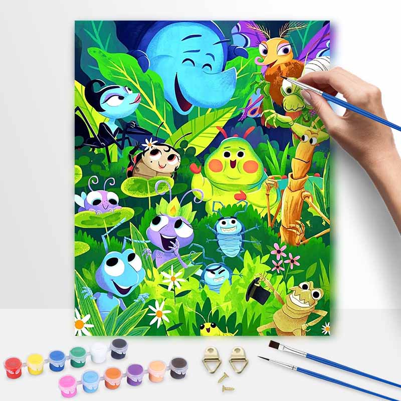 Disney Oil Painting Painting Art A Bug s Life Bugs Characters Cultivating Interests Hobbies Gifts Home Decoration 20x30cm