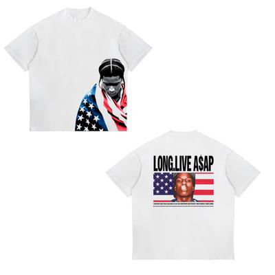 Soldes d'été 2026 Nouveau T-shirt ASAP ROCKY Unisexe Vintage Hip Hop Streetwear Haut Y2K Gothique Coton Respirant et Confortable Vêtements
