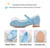 Elsa Princess Crystal High-Heeled Furry Velvet Children's Shoes - 2024 Autumn/Winter Collection