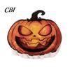 Shark Hair Claw Back Head Claw, Reinforced Clip with Elastic Base, Halloween Skull Bat Design Pumpkin Patterns for Bun Half-Tied Style Transparent