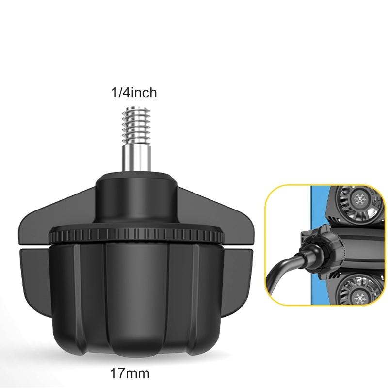 17mm Ball Joint Converter with 1/4Inch Thread Swivel Connector for Connecting Different Brackets & Holders Durable