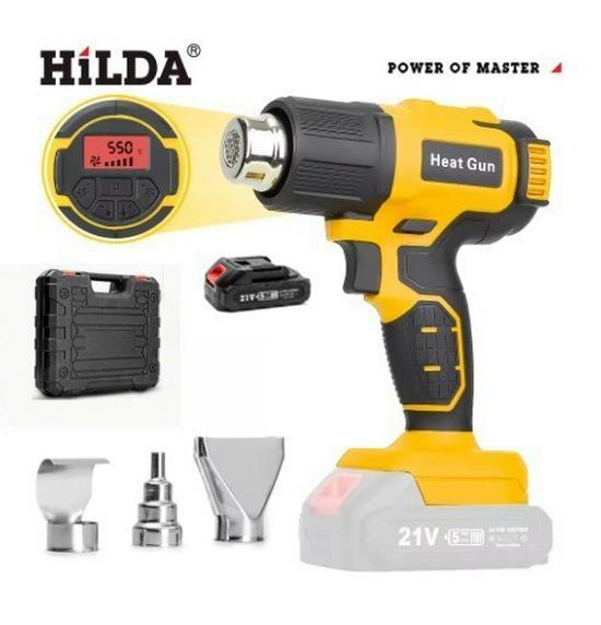 Industrial Wireless Hot Air Gun with Large Lithium Battery for Heat Shrink Film and Plastic Welding