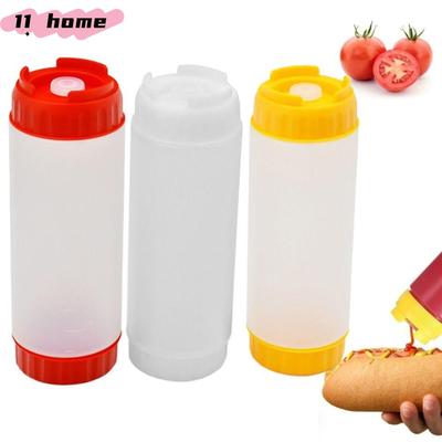 Double Head Squeeze Sauce Bottle In First Out First 16oz 20oz 24oz Squeeze Bottles Large Capacity Plastic