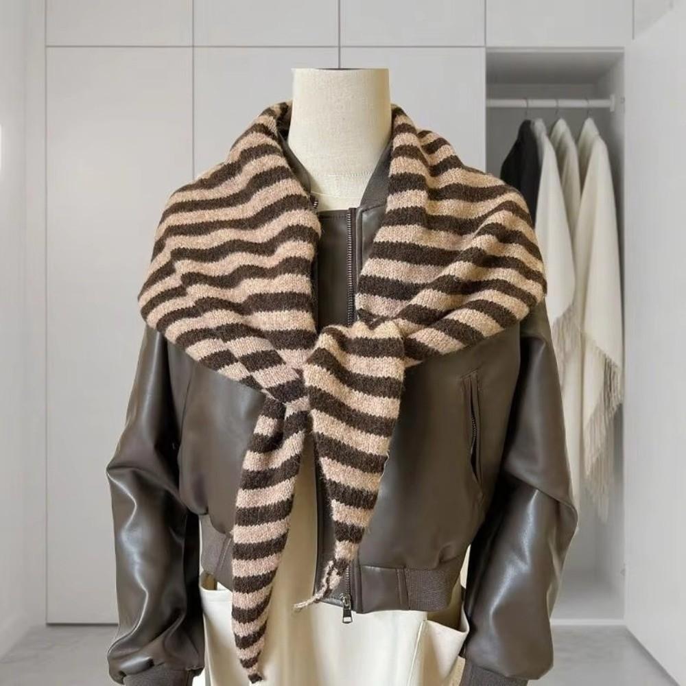Warm Triangular Scarf Knitted Wool Scarves Korean Neck Protection Scarf  Autumn Winter