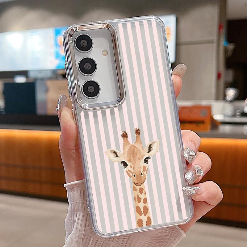 Coconut Stripe Pattern Case For Samsung Galaxy S26 S25 Ultra S24 S23 S22 Plus S21 A16 A17 A26 A36 A37 A54 A55 A56 A57 5G Clear Soft Cover