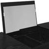 Cosmetic Table with Mirror Black Oak Effect 100 x 45 x 76 cm